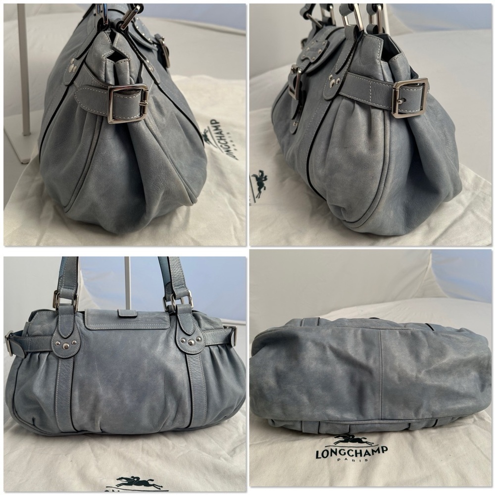Longchamp Idole light blue leather vintage satchel bag - Picture 16 of 16